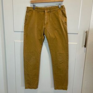J.Crew The Driggs Slim Fit Chino Pants 31x32 Mustard Yellow Cotton Twill 07310